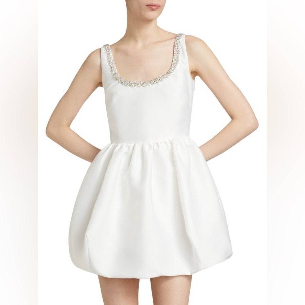 Self-Portrait Taffeta Embellished Minidress